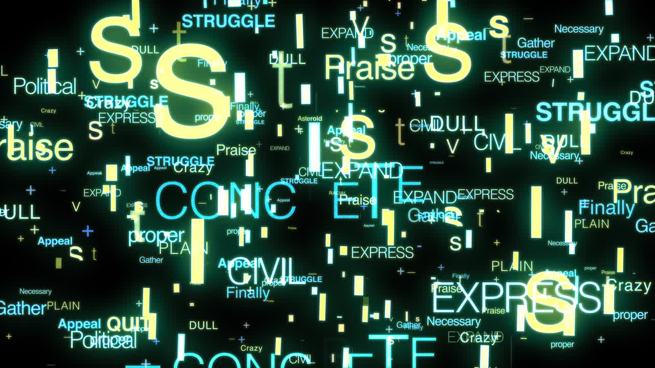 various words typography [loop]