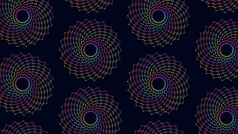 Colorful-spiral-pattern-on-black-background