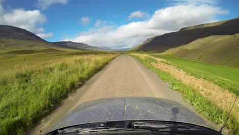 timelapse del coche a bordo en islandia