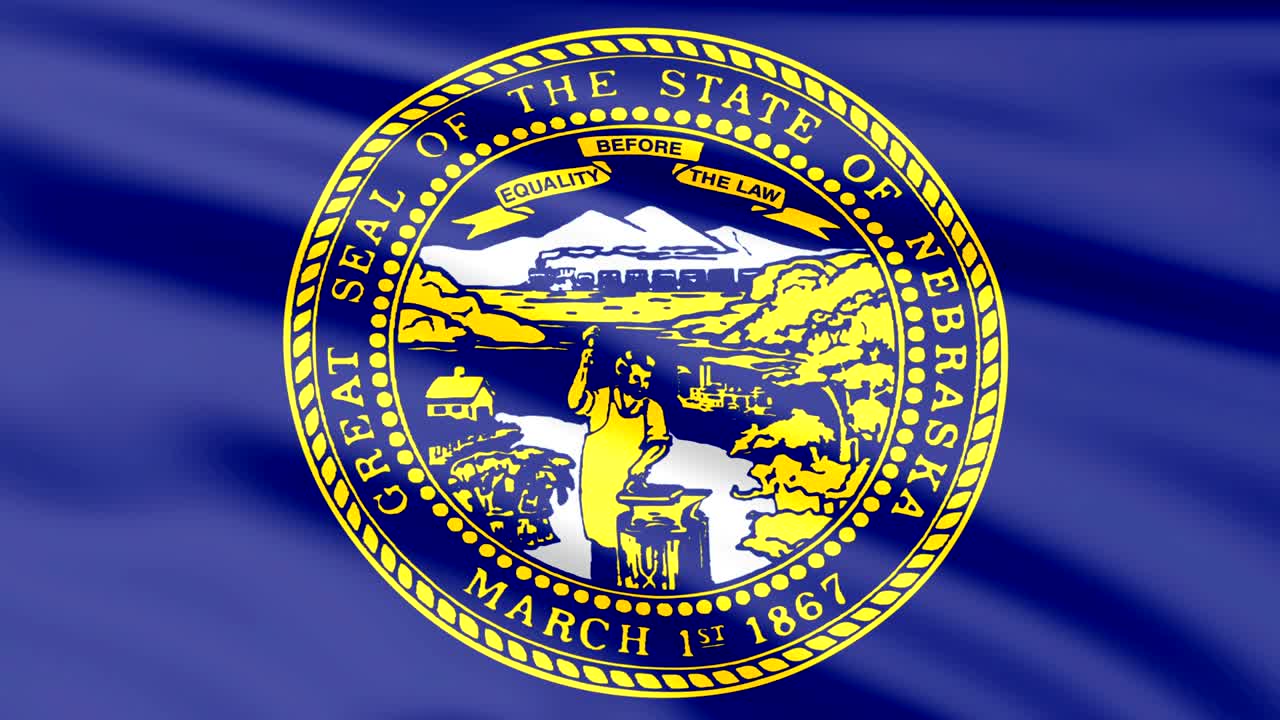 la gran bandera animada en bucle de nebraska