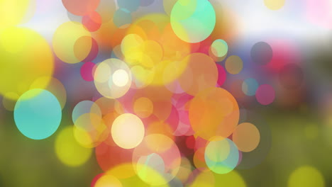 animación de luces borrosas brillantes y puntos de luz