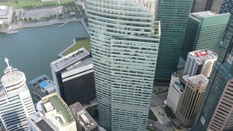 singapore city skyline aerial view