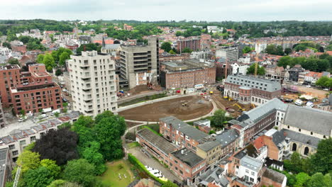 hertogensite development project in leuven - aerial pullback