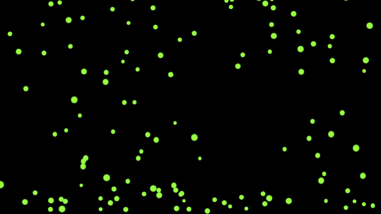 bola verde brillante rebote en el suelo movimiento de animación en fondo negro