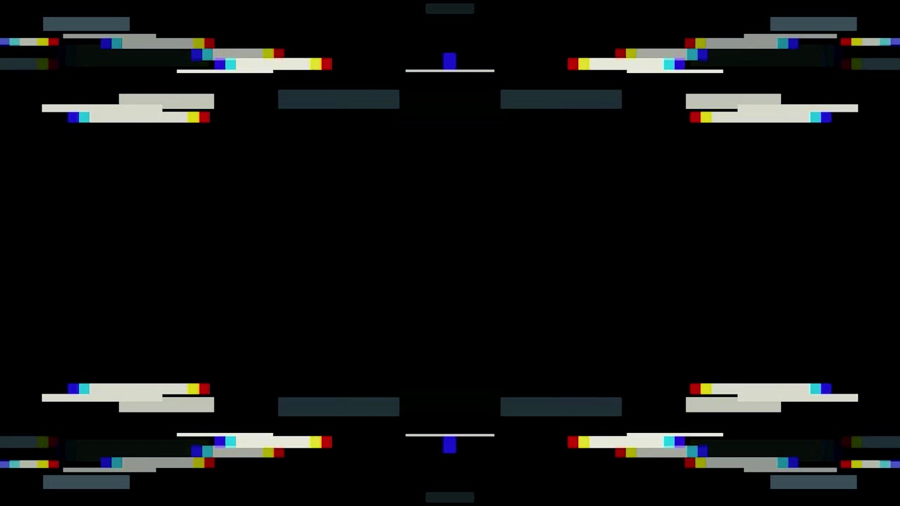 Digital Glitch Effect with Symmetrical Data Bars on Black Background