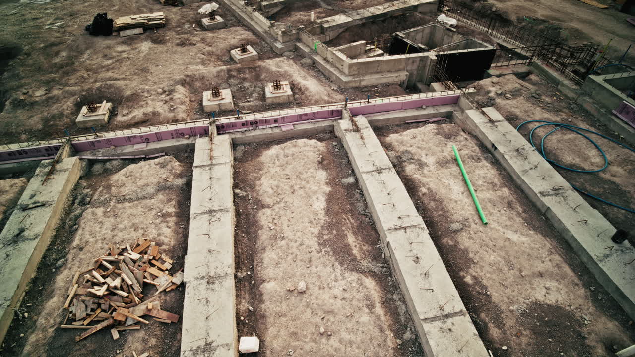 Construction Site Foundation Work