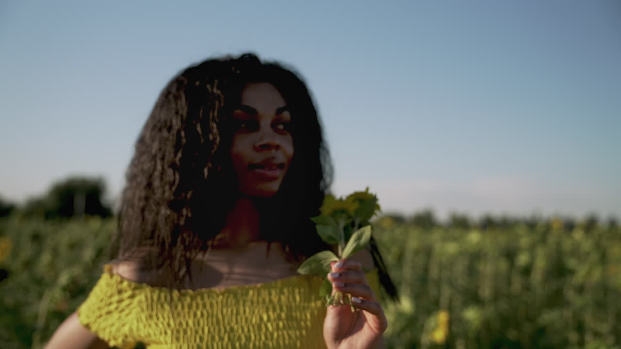 Women in a sunflower field | Free Stock Video Footage