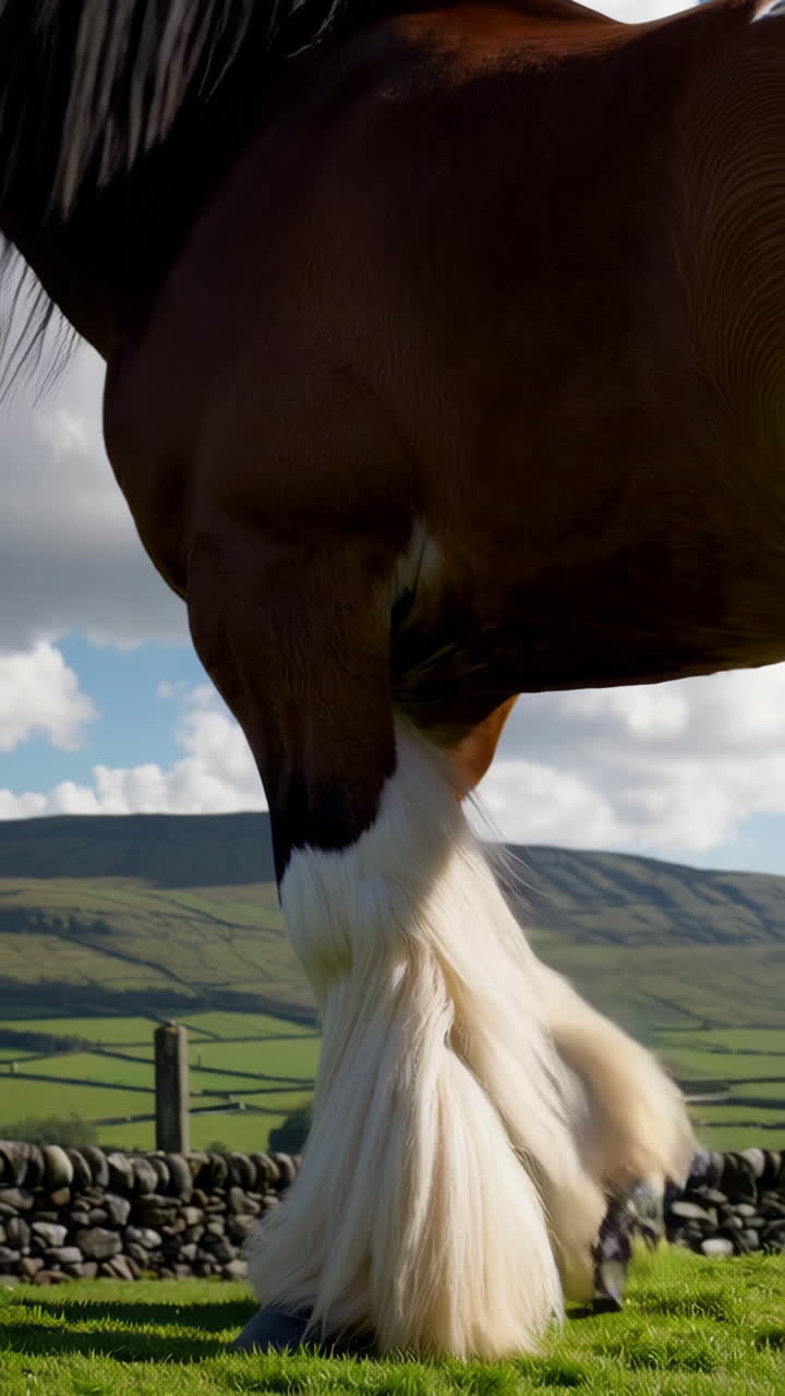 Beautiful Shire Horse in a Country Landscape