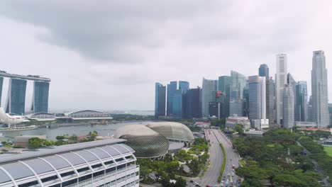 singapore cityscape aerial view