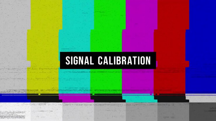 Television Signal Calibration Test Pattern with Glitch Effects