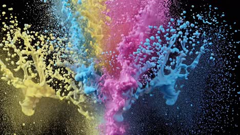 explosión de tinta de colores