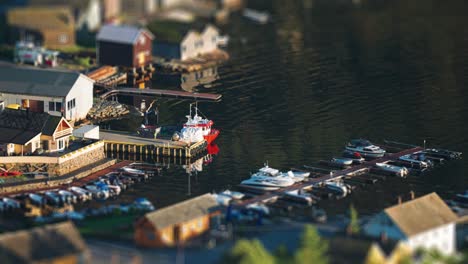 a neat miniaturized marina on the shores of the hardanger fjord