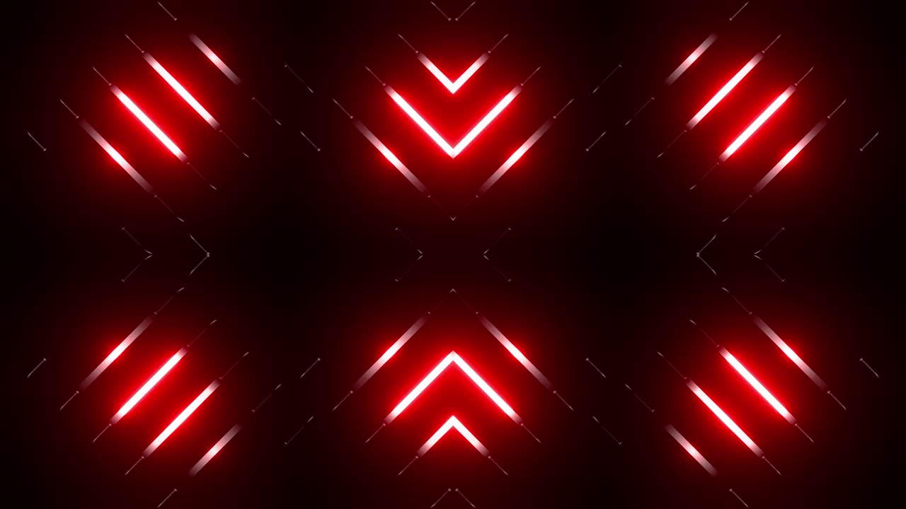 Red Neon Geometric Pattern Background