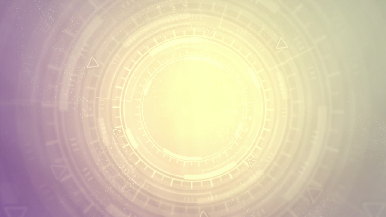 4k 60 fps animación 3d - brillante fondo cibernético abstracto de círculos en movimiento ui o hud, es el concepto