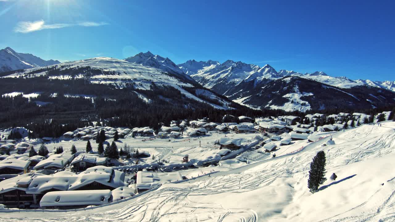 Stunning Winter Landscape in a Snow Covered Alpine Village