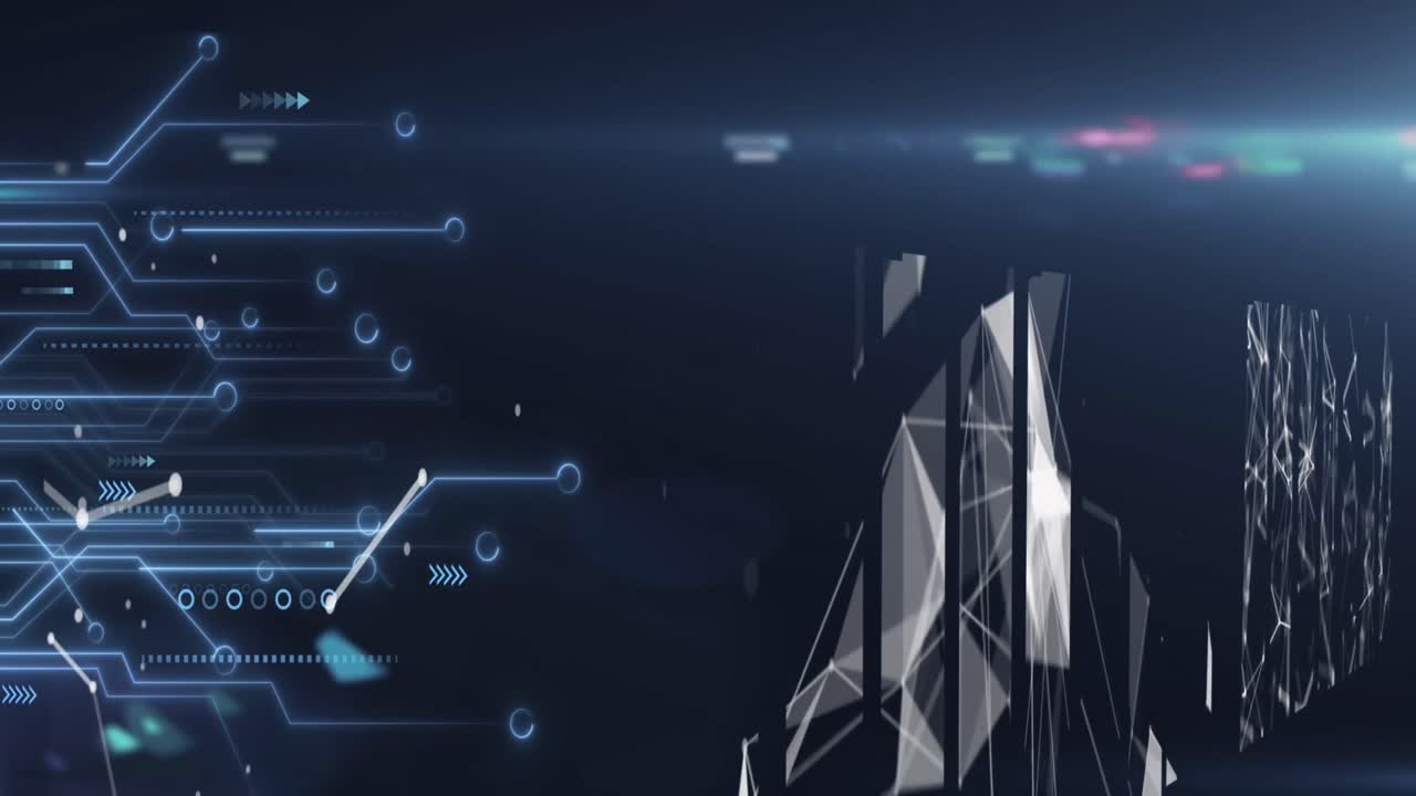 Animation of connections over computer circuit board