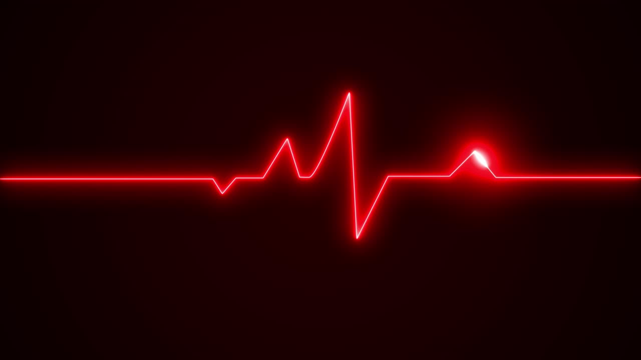 Heart beating animation heart rate glowing lines heart pumping glowing heartbeat line icon animation