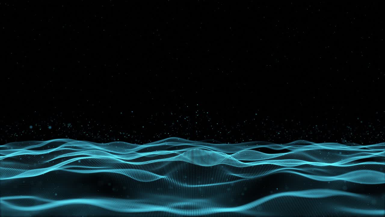 Technology digital wave background concept motion waving dots texture particles cyber 3d wave