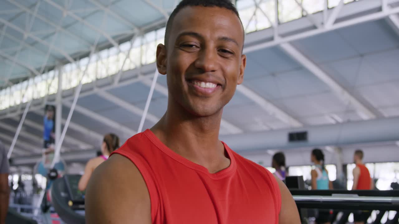 retrato en un gimnasio