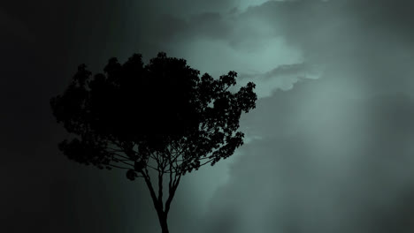 Silhouette-of-a-tree-and-lightning