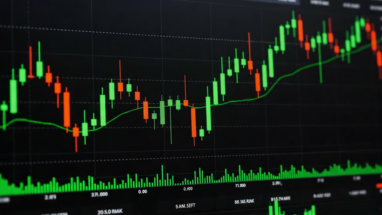 Analysis of Stock Market Trends Through Candlestick Charts Demonstrating Bullish Patterns and Fluctuating Prices in Financial Trading Activities