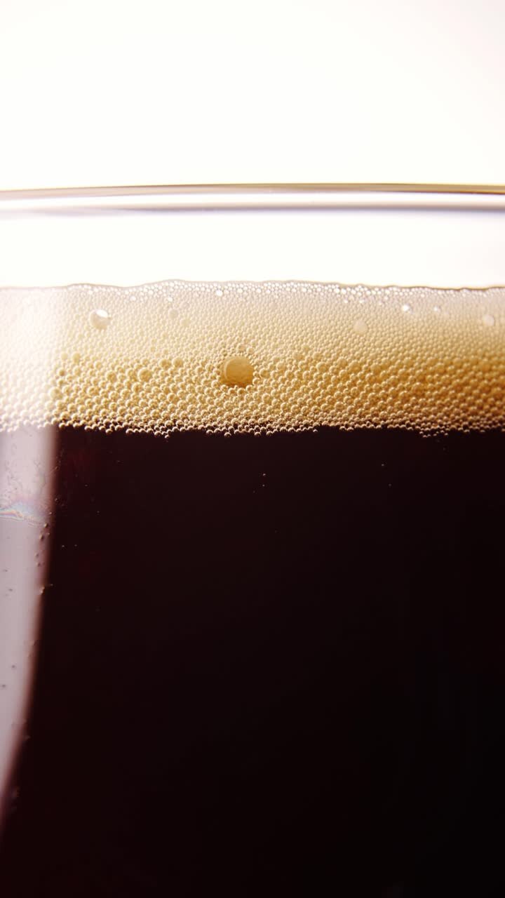 primer plano de las burbujas de soda