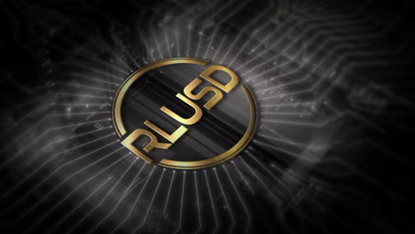 Futuristic digital background highlighting advanced cryptocurrency and encryption technology, featuring blockchain networks and secure cryptographic systems : RLUSD