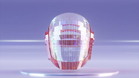 abstract futuristic pink helmet