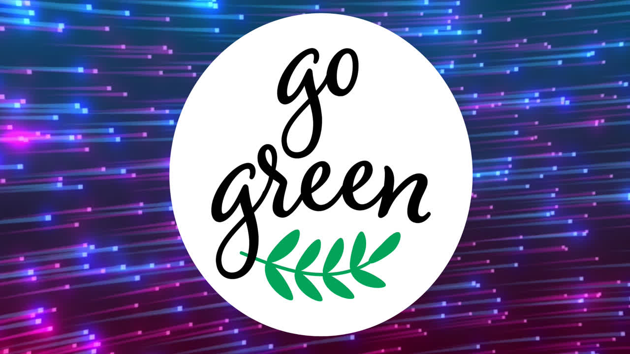 animación de texto y formas verdes sobre fondo negro