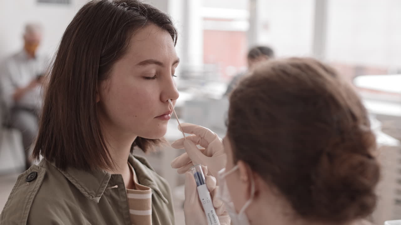 Caucasian Woman Tested for Coronavirus