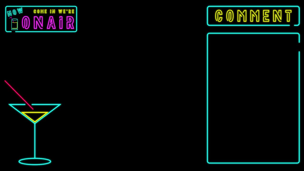 Cocktail neon Looping streaming background. 1080p (1).mp4