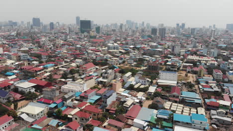 droneshot de la capital de camboya