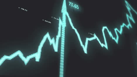 animación de múltiples gráficos con globo y flechas moviéndose hacia arriba en fondo negro
