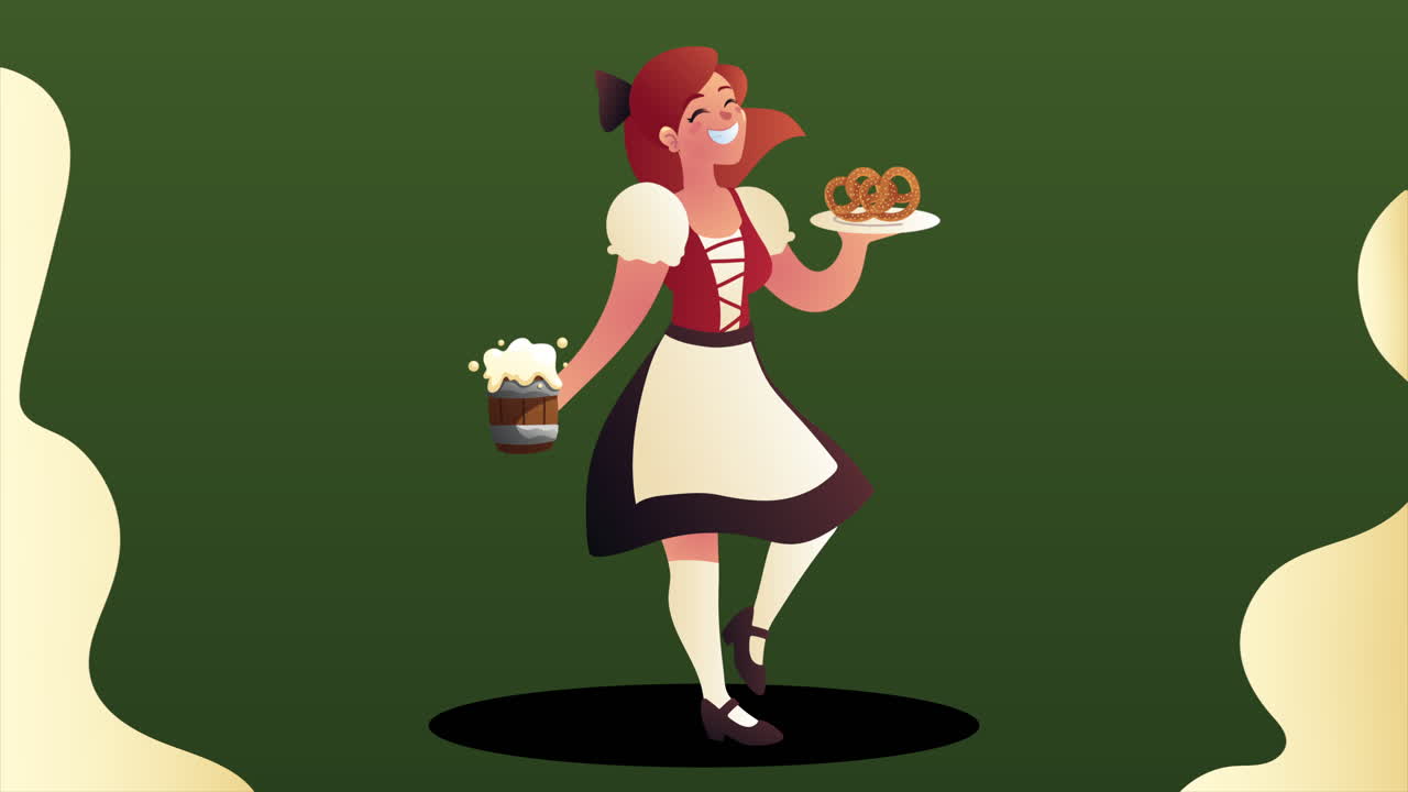 celebrazione dell'oktoberfest donna tedesca