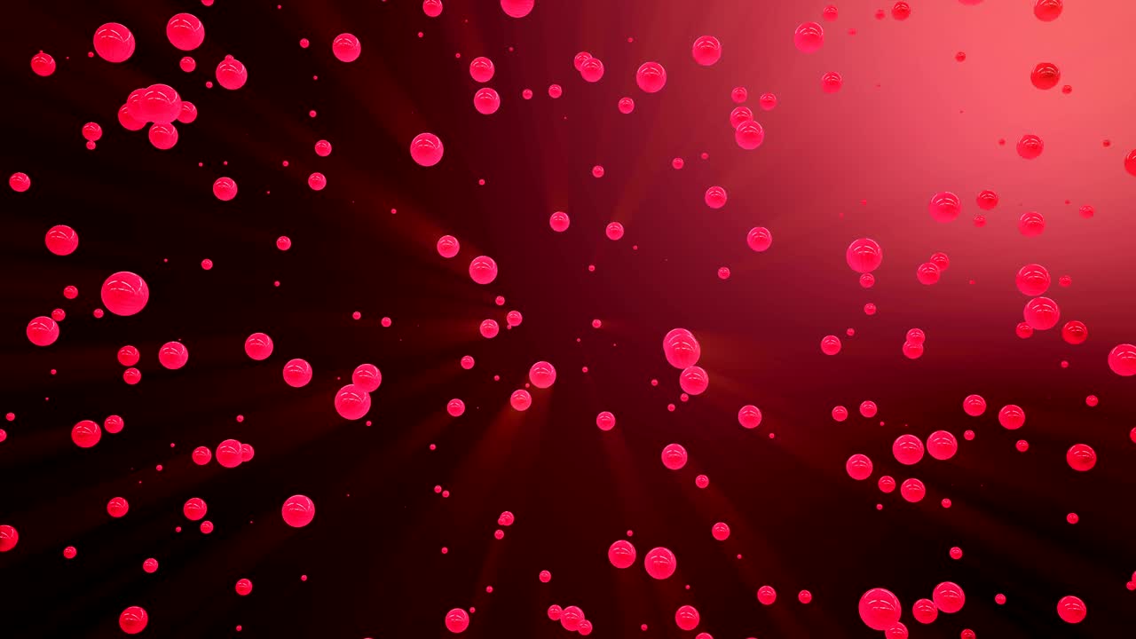 공기가 없는 공간에서 공의 3d 추상 애니메이션