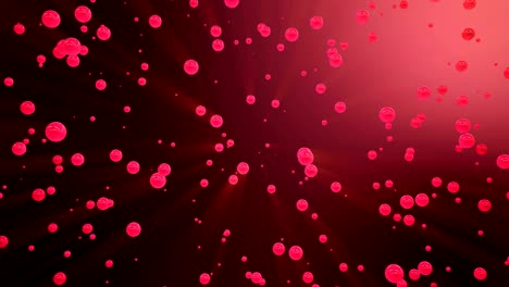 animación abstracta en 3d de bolas en un espacio sin aire