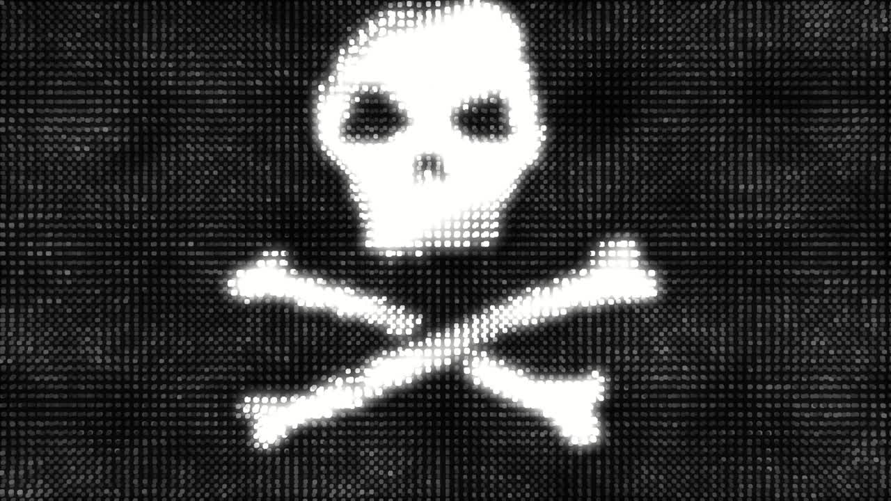 bandera digital pirata - animación en bucle