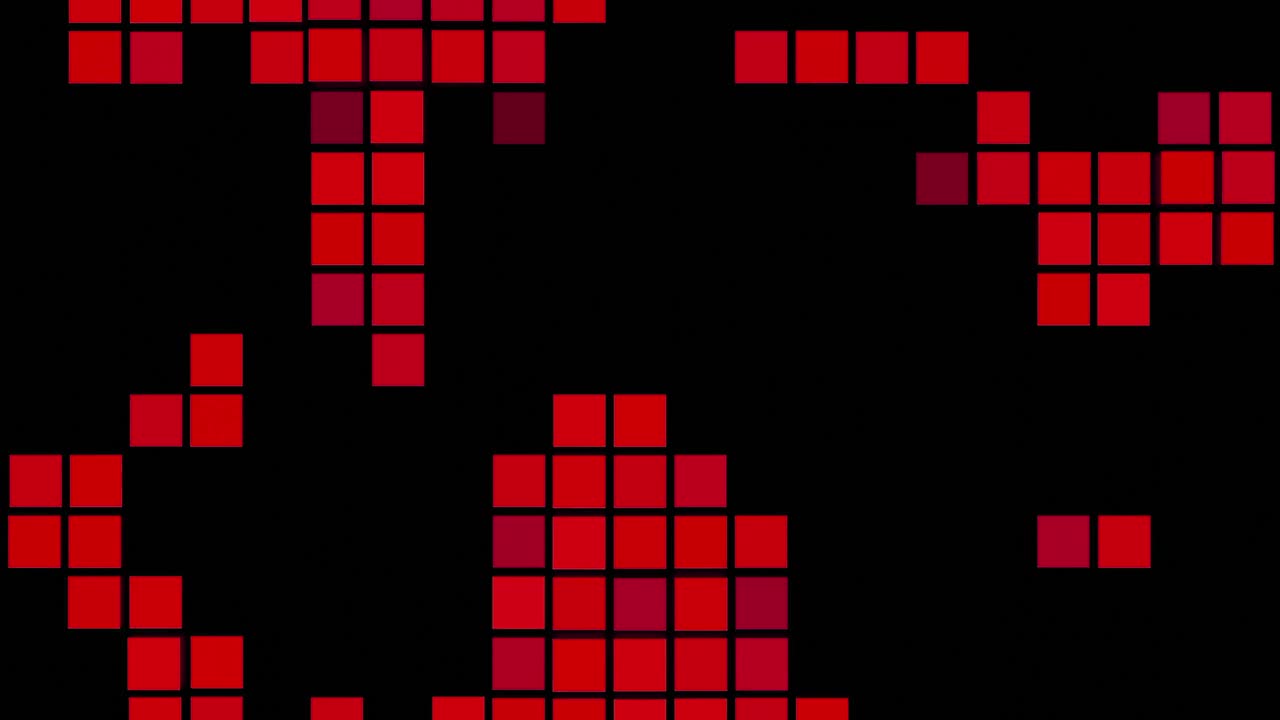 빨간 사각형 추상 예술 패턴