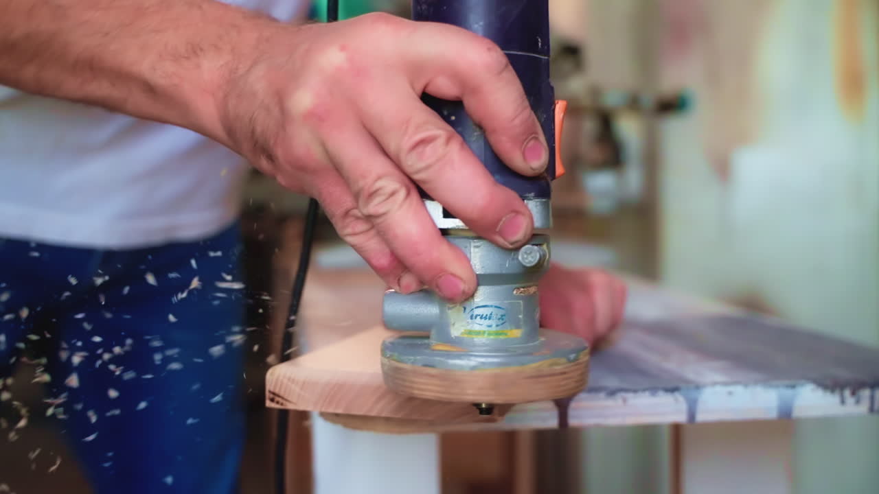 진행 중인 목재 가공