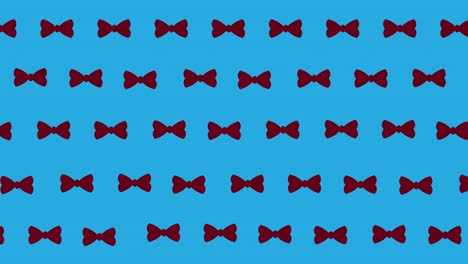 Animation-of-bow-ties-floating-over-blue-background