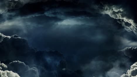 a thunderstorm moving in the thick clouds