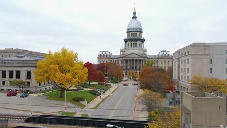 Dron-4k-De-Springfield,-Illinois