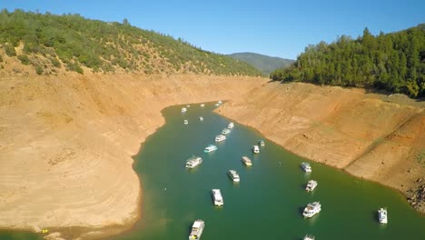 美國加州奧羅維爾湖 (oroville lake) 的空中景觀