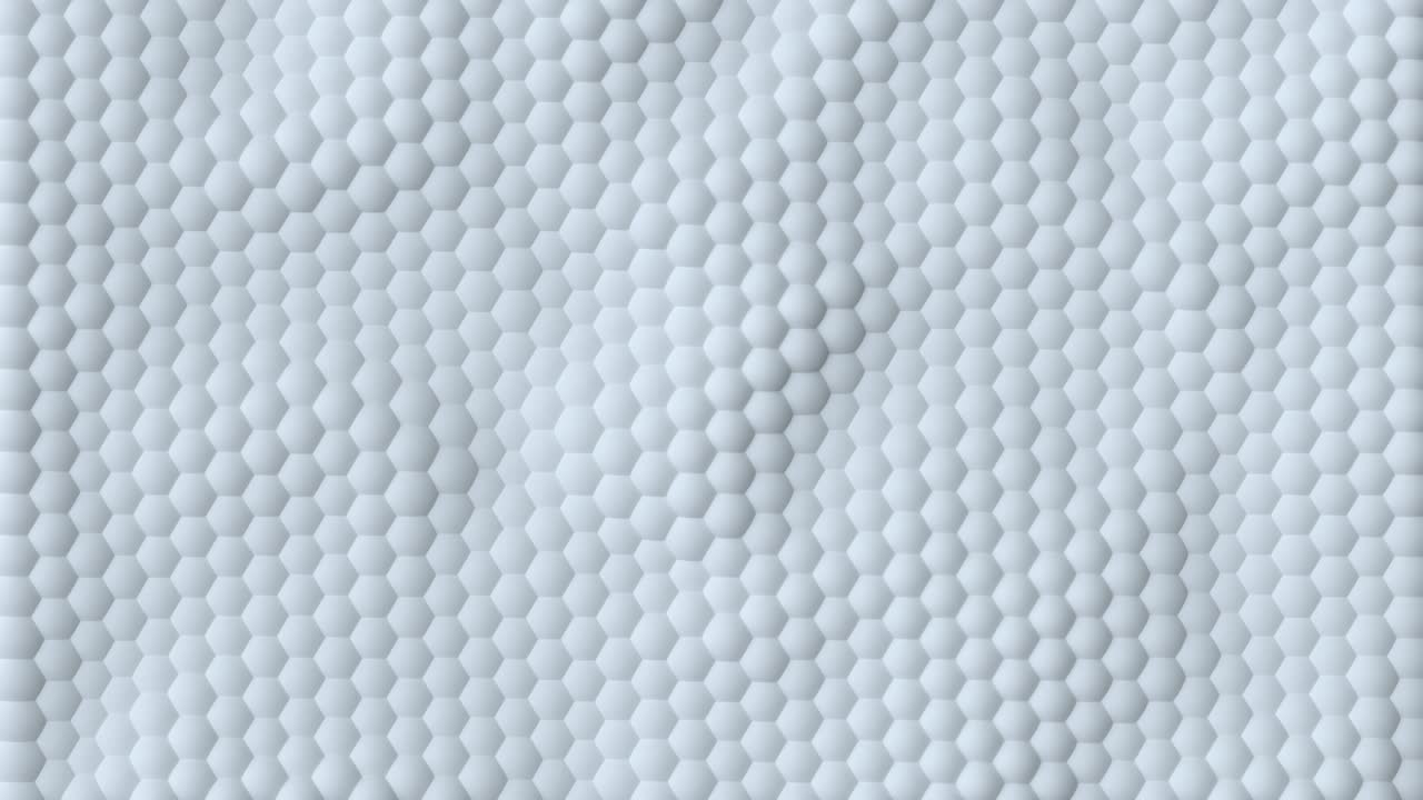 patrón de fondo hexagonal blanco bucle sin costuras animación de renderizado 3d