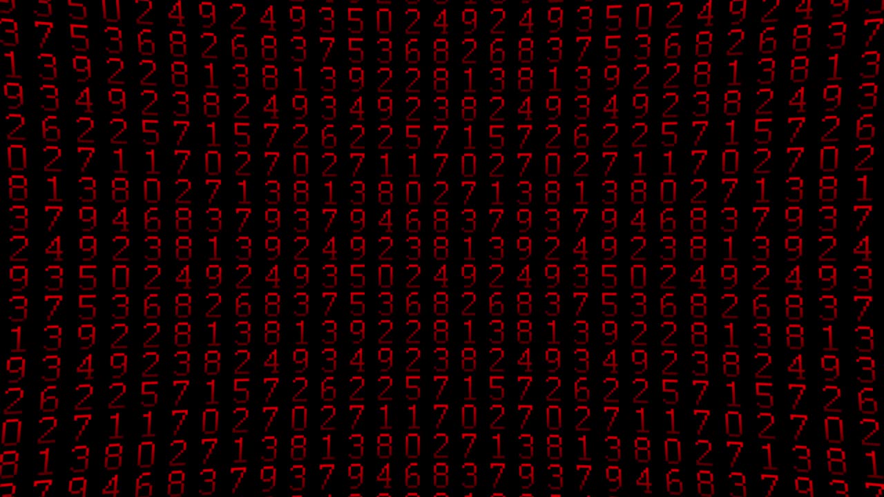 números de fondo animados de patrón rojo