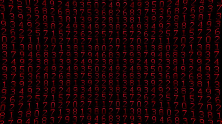 Numbers red pattern animated background