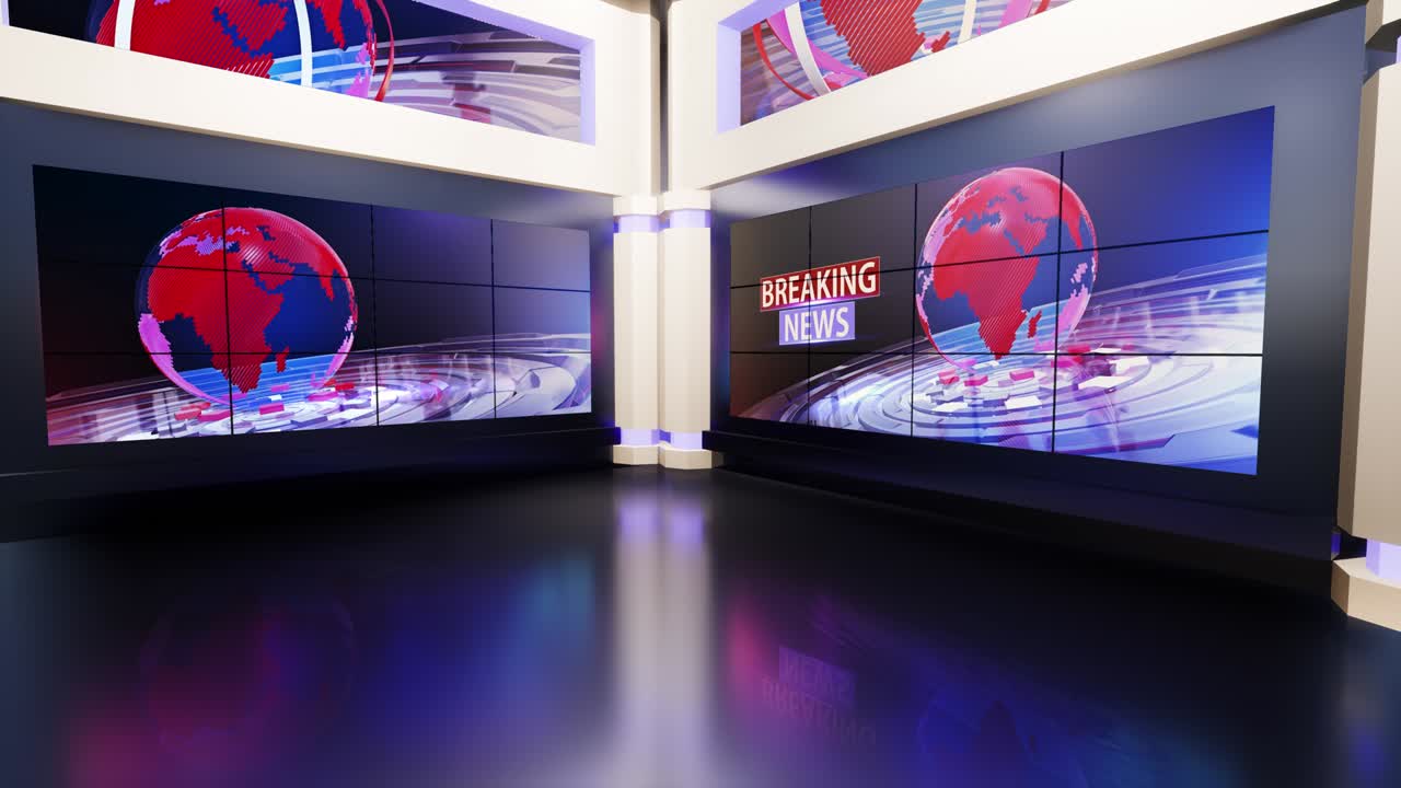 3D 가상 TV 스튜디오 뉴스