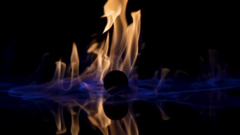Burning Sphere with Reflection