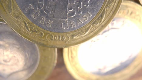 1 turkish lira close-up shot