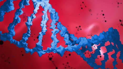 animation of molecules moving over dna strand